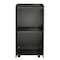 Adiroffice Wood Mobile Presentation Podium Lectern Stand with Shelves in Black ADI661-07-BLK-MK - alternate 4